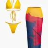 Halter Wrap Cover Up Three-Piece Bikini Set>MICAS Best