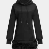 Hooded Pocket Long Sleeve Mini Dress>MICAS New