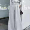 Hooded Zipper Detail Top And Wide Leg Trousers Set>MICAS New