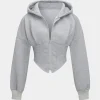Hooded Zipper Long Sleeve Jacket>MICAS New