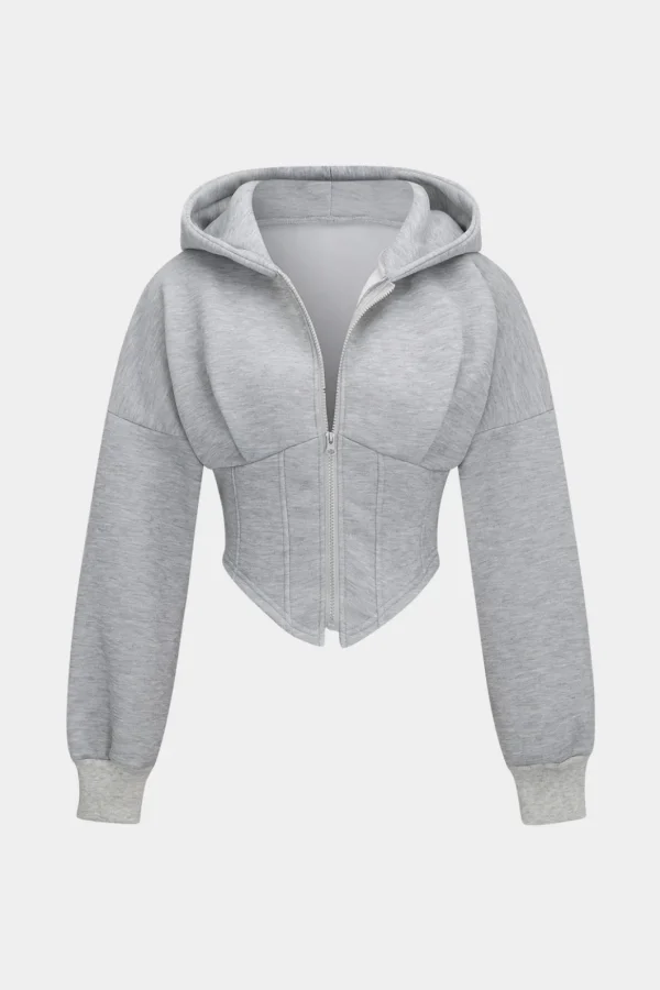 Hooded Zipper Long Sleeve Jacket>MICAS New