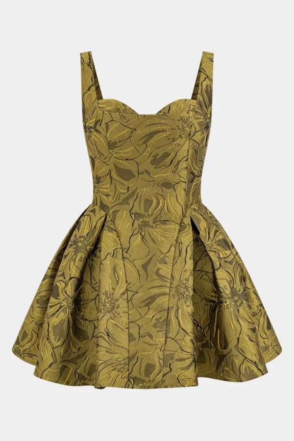 Jacquard Ruched Sleeveless Mini Dress>MICAS Sale