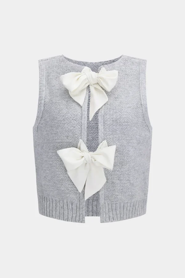 Knit Bow Vest>MICAS New