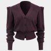 Knit Button V-Neck Cardigan>MICAS Online