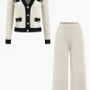 Knit Metallic Button Pocket Top And Pants Set>MICAS Hot