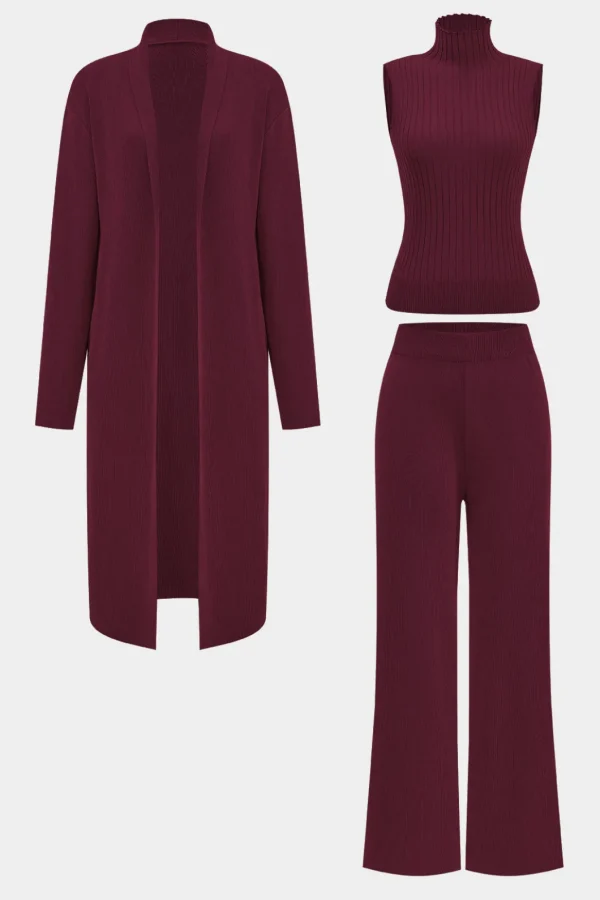 Knit Tank Top And Cardigan And Pants Set>MICAS Clearance