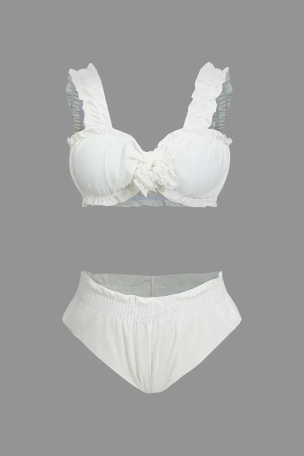 Knot Frill Trim Bikini Swimsuit Set>MICAS Discount