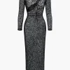 Lace Sheer Cut Out Tie Front Maxi Dress>MICAS New