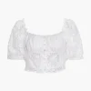 Lace Square Neck Buttons Down Shirt>MICAS New
