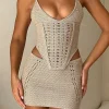 Lace Up Crisscross Knit Crop Top And Mini Skirt Set>MICAS Discount
