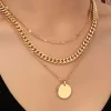 Layer Disc Pendant Necklace>MICAS Sale