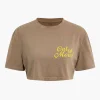 Letter Print Crop T-Shirt>MICAS Sale
