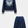 Letter Print Top And Pleated Skirt Set>MICAS Clearance