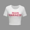 Letter Print T-shirt>MICAS Hot