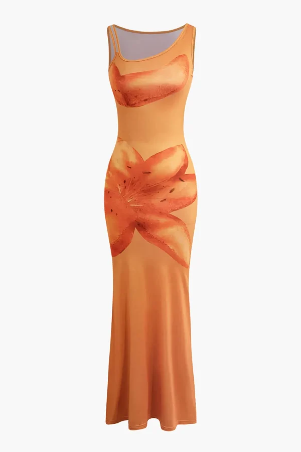 Lily Print Tank Maxi Dress>MICAS Fashion