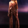 Low Rise Tie Dye Tie Waist Flare Leg Pants>MICAS Online