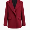 Notched Lapel Buttoned Blazers With Fake Pockets>MICAS Clearance