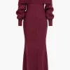 Off Shoulder Long Sleeve Sweater Dress>MICAS Sale