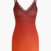 Ombre Lace Trim Mini Dress>MICAS Clearance