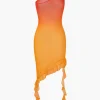 Ombre Ruffle One Shoulder Cover Up>MICAS Sale