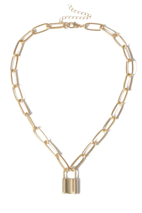 Padlock Link Chain Necklace>MICAS Clearance