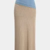 Patchwork Asymmetrical Sweater Skirt>MICAS Clearance