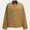 Patchwork Button Pocket Long Sleeve Jacket>MICAS Clearance