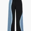 Patchwork Detail Wide Leg Trousers>MICAS Best