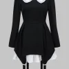 Patchwork Long Sleeve Mini Dress>MICAS Best