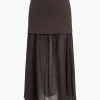 Patchwork Midi Skirt>MICAS New