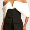 Patchwork Off Shoulder V-Shaped Romper>MICAS Sale