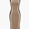 Patchwork Sleeveless Knit Dress>MICAS Hot