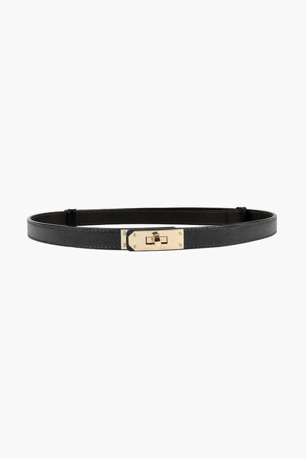 Patent Leather Belt With Buckle Decoration>MICAS New