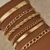 6pc Cuban Chain Link Bracelet Set>MICAS Online