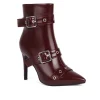 Pointed Metallic Faux Leather Ankle Boots>MICAS Clearance