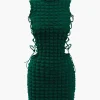 Popcorn Textured Tie Side Mini Dress>MICAS Discount