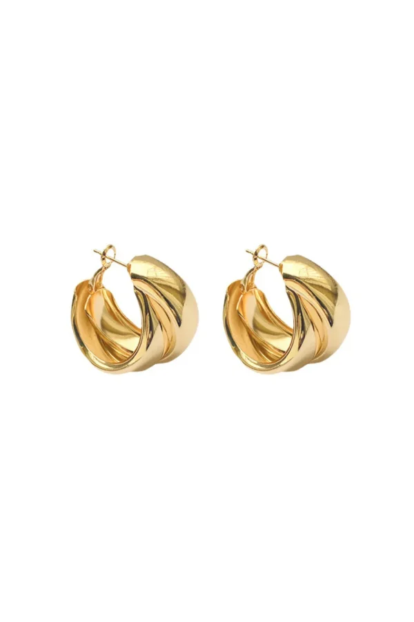 Retro Double-Layer Metal Earrings>MICAS Hot