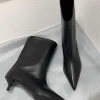 Retro Faux Leather Low Heel Pointed Toe Ankle Boots>MICAS Outlet