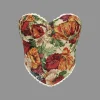Retro Floral PatternTie-Up Tube Top>MICAS Hot