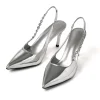 Rhinestone Almond Toe Low Heel>MICAS Discount