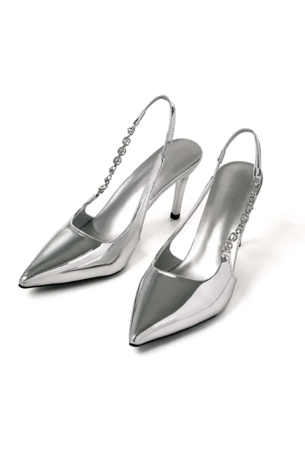 Rhinestone Almond Toe Low Heel>MICAS Discount
