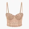 Rhinestone Lace Bustier Cami Top>MICAS Fashion