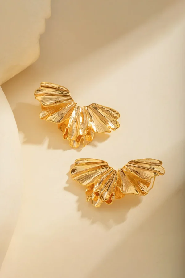 Ruched Metal Earrings>MICAS New