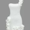 Ruffle One Shoulder Mini Dress>MICAS New