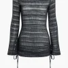 Sheer Off Shoulder Bell Sleeve Cover Up>MICAS Sale