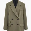 Solid Blazer Double Breasted Pocket>MICAS Outlet