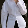 Solid Button Long-Sleeve Shirt>MICAS Online