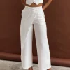 Solid Button Up Crop Vest And Asymmetrical Trouser Set>MICAS Clearance
