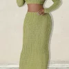 Solid Crossed Backless Top And Skirt Set>MICAS Outlet