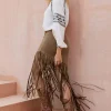 Solid Fringe Skirt>MICAS Best